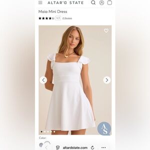 NEW WITH TAGS Altar’d State Maia Mini Dress White XXS